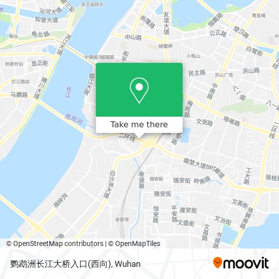 鹦鹉洲长江大桥入口(西向) map