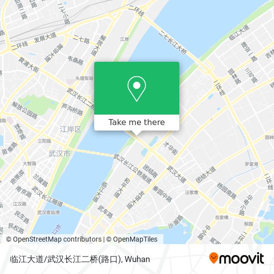 临江大道/武汉长江二桥(路口) map