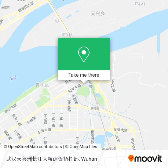 武汉天兴洲长江大桥建设指挥部 map