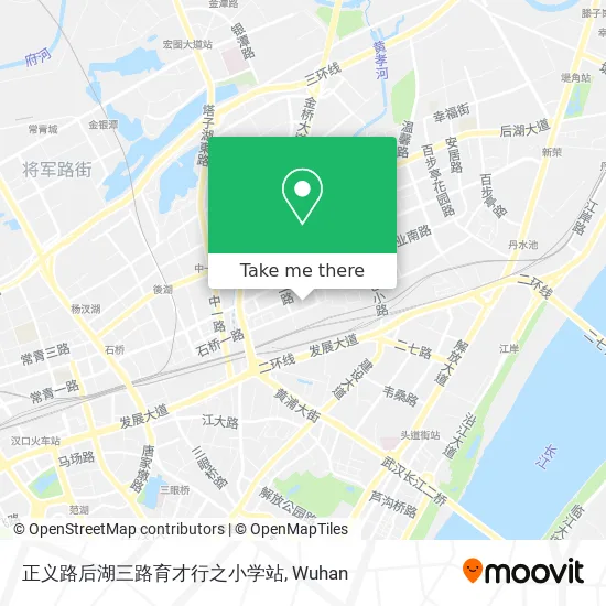 正义路后湖三路育才行之小学站 map