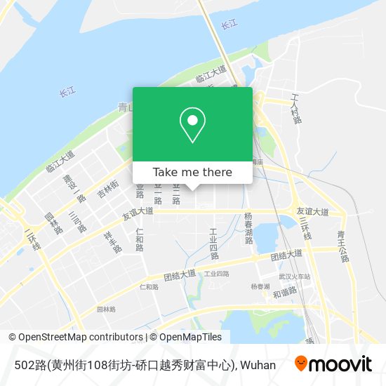 502路(黄州街108街坊-硚口越秀财富中心) map