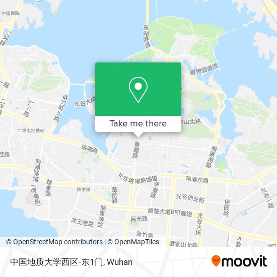 中国地质大学西区-东1门 map