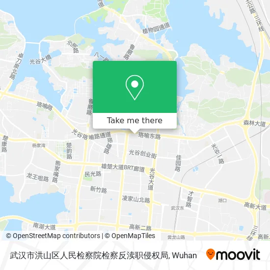 武汉市洪山区人民检察院检察反渎职侵权局 map