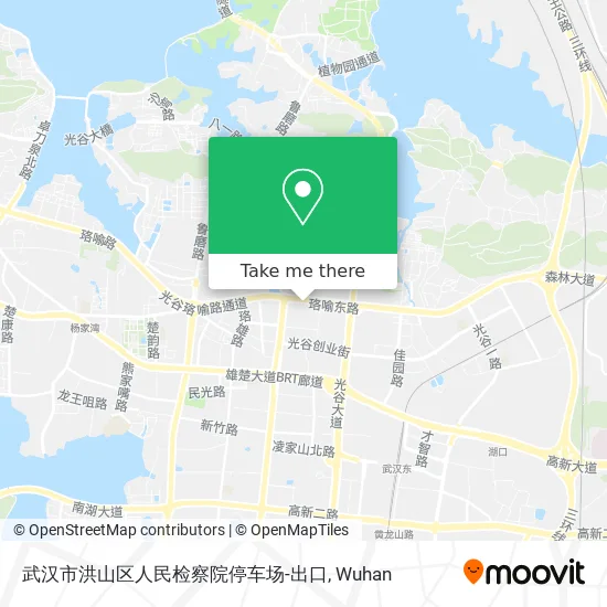 武汉市洪山区人民检察院停车场-出口 map