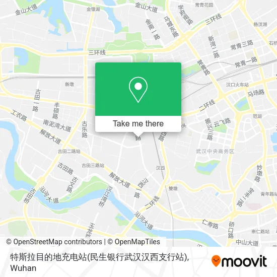 特斯拉目的地充电站(民生银行武汉汉西支行站) map