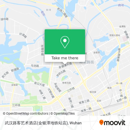 武汉路客艺术酒店(金银潭地铁站店) map