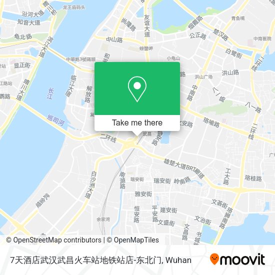 7天酒店武汉武昌火车站地铁站店-东北门 map