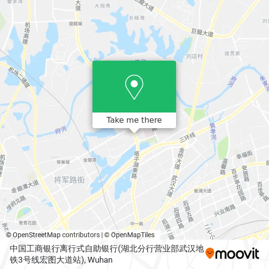 中国工商银行离行式自助银行(湖北分行营业部武汉地铁3号线宏图大道站) map