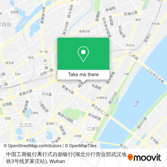 中国工商银行离行式自助银行(湖北分行营业部武汉地铁3号线罗家庄站) map