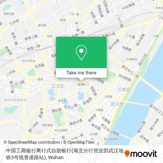 中国工商银行离行式自助银行(湖北分行营业部武汉地铁3号线香港路站) map