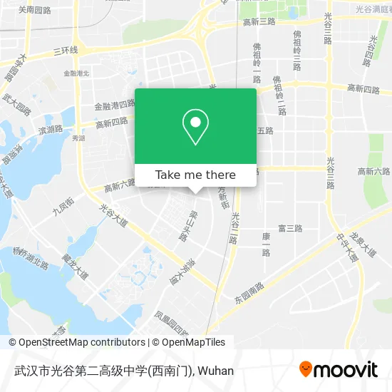 武汉市光谷第二高级中学(西南门) map