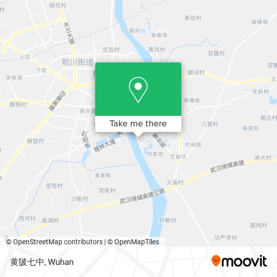 黄陂七中 map