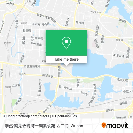 泰然·南湖玫瑰湾一期紫玫苑-西二门 map