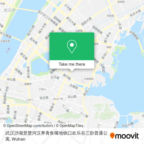 武汉沙湖景楚河汉界青鱼嘴地铁口欢乐谷三卧普通公寓 map