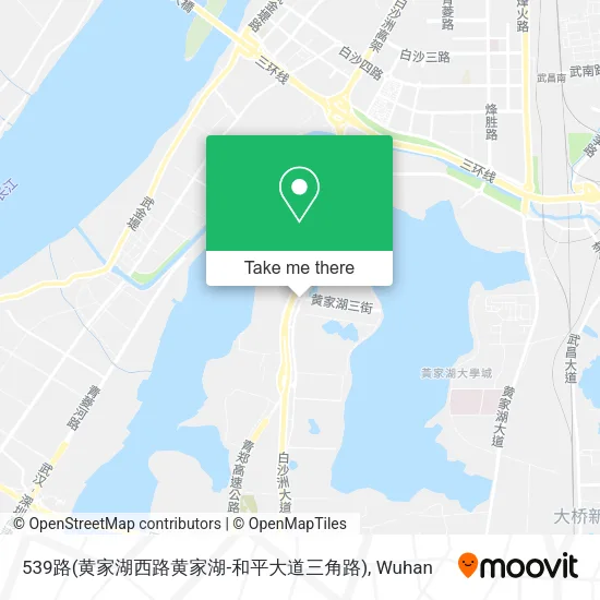 539路(黄家湖西路黄家湖-和平大道三角路) map