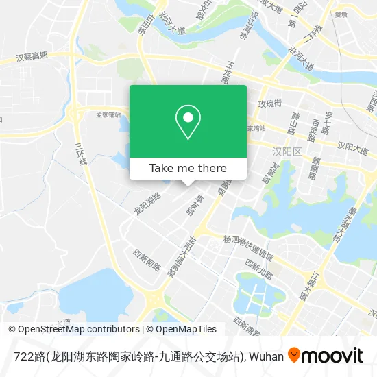 722路(龙阳湖东路陶家岭路-九通路公交场站) map