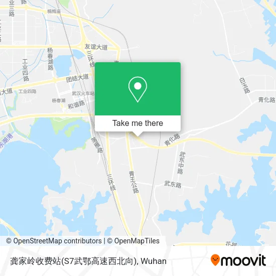 龚家岭收费站(S7武鄂高速西北向) map