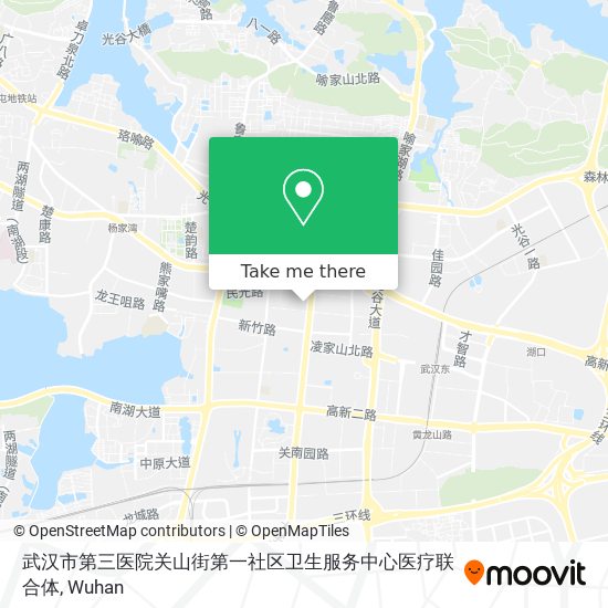 武汉市第三医院关山街第一社区卫生服务中心医疗联合体 map