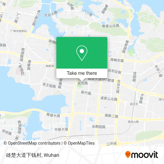 雄楚大道下钱村 map