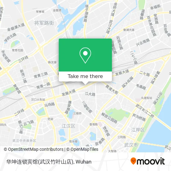 华坤连锁宾馆(武汉竹叶山店) map