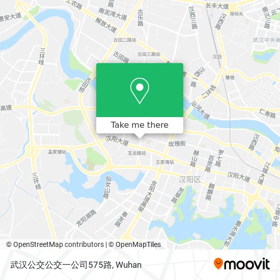 武汉公交公交一公司575路 map