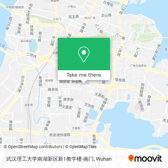 武汉理工大学南湖新区新1教学楼-南门 map