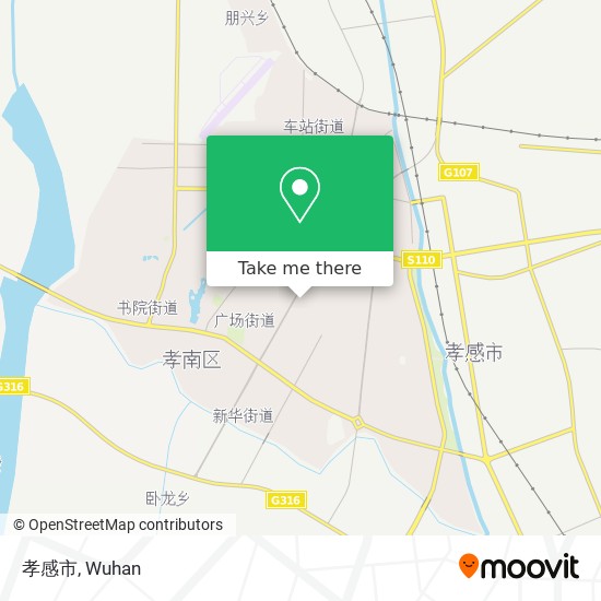 孝感市 map