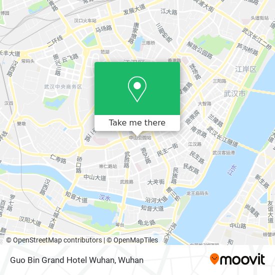 Guo Bin Grand Hotel Wuhan map