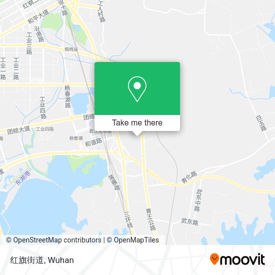 红旗街道 map