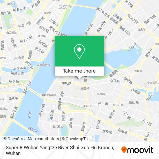 Super 8 Wuhan Yangtze River Shui Guo Hu Branch map