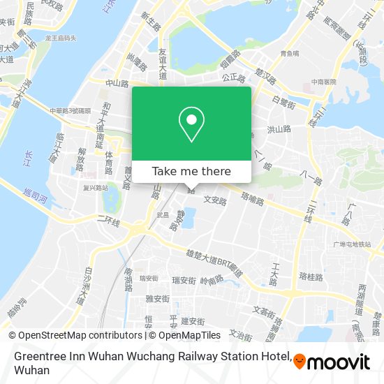 Greentree Inn Wuhan Wuchang Railway Station Hotel map