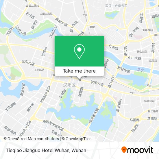 Tieqiao Jianguo Hotel Wuhan map
