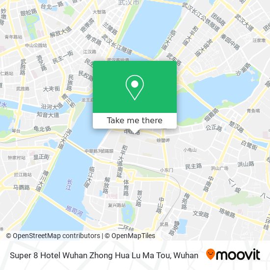 Super 8 Hotel Wuhan Zhong Hua Lu Ma Tou map