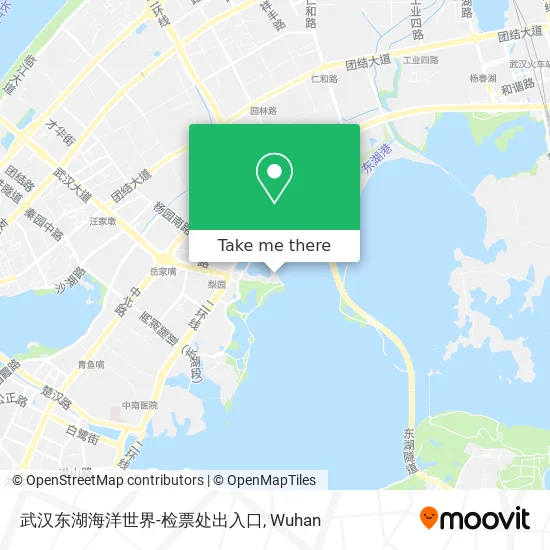 武汉东湖海洋世界-检票处出入口 map