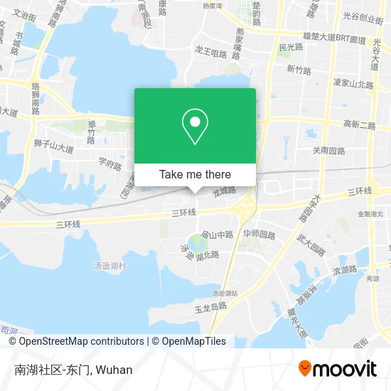 南湖社区-东门 map