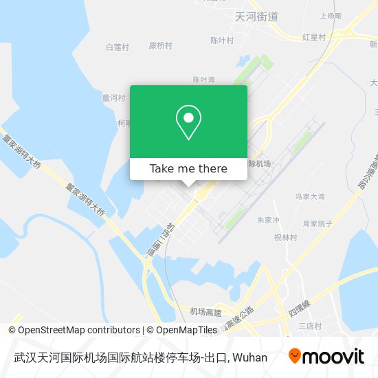 武汉天河国际机场国际航站楼停车场-出口 map