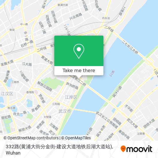 332路(黄浦大街分金街-建设大道地铁后湖大道站) map