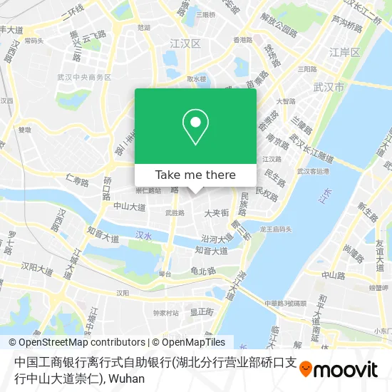 中国工商银行离行式自助银行(湖北分行营业部硚口支行中山大道崇仁) map