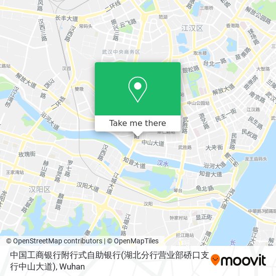中国工商银行附行式自助银行(湖北分行营业部硚口支行中山大道) map