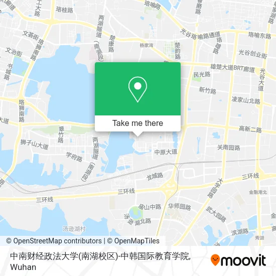 中南财经政法大学(南湖校区)-中韩国际教育学院 map