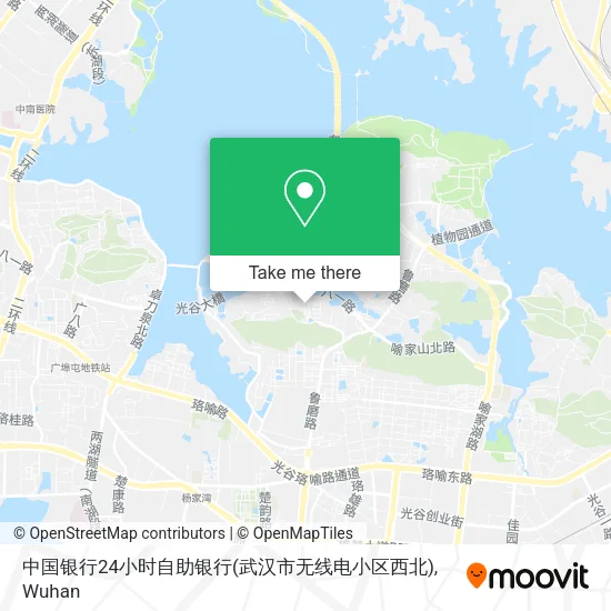 中国银行24小时自助银行(武汉市无线电小区西北) map