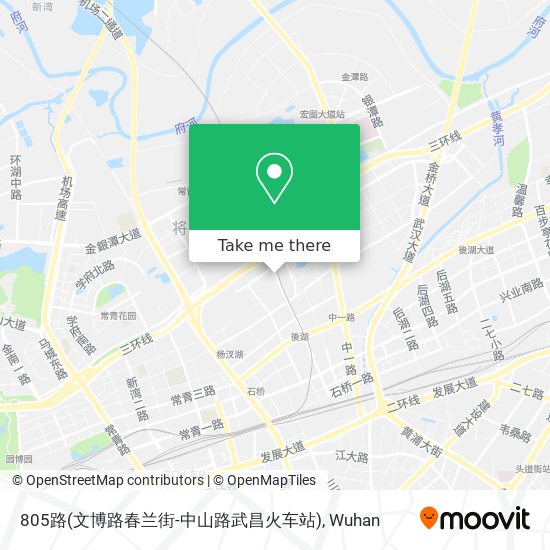 805路(文博路春兰街-中山路武昌火车站) map