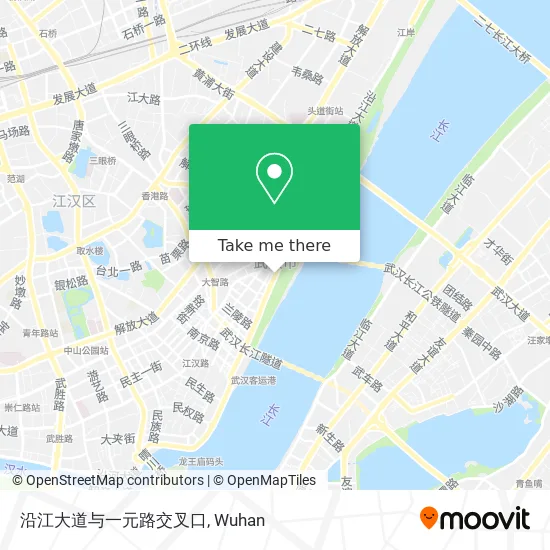 沿江大道与一元路交叉口 map