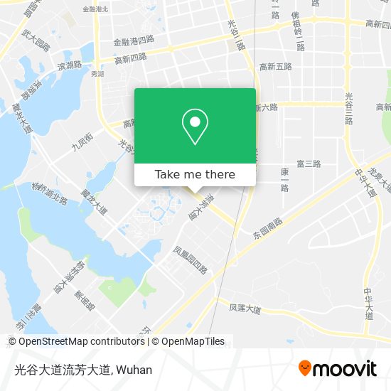 光谷大道流芳大道 map