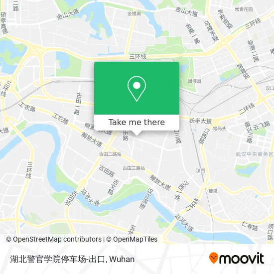 湖北警官学院停车场-出口 map