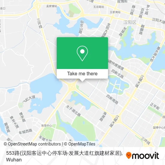 553路(汉阳客运中心停车场-发展大道红旗建材家居) map