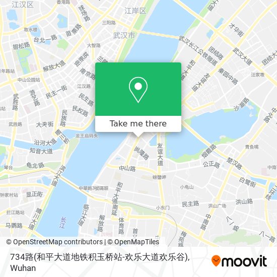 734路(和平大道地铁积玉桥站-欢乐大道欢乐谷) map