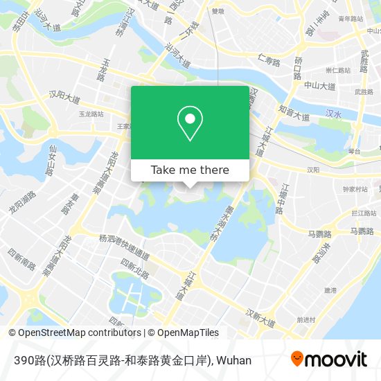 390路(汉桥路百灵路-和泰路黄金口岸) map