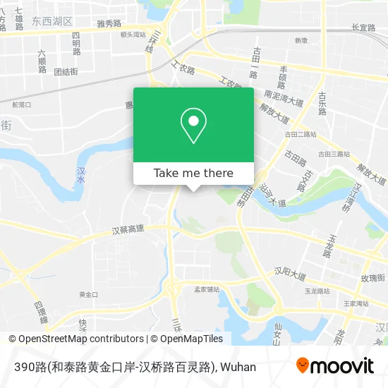 390路(和泰路黄金口岸-汉桥路百灵路) map