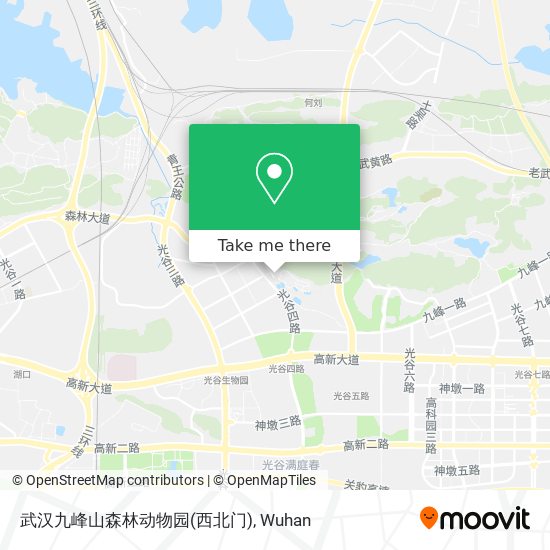 武汉九峰山森林动物园(西北门) map